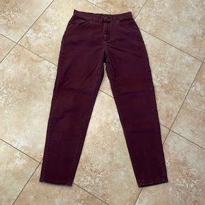Vintage 90’s Riders Burgundy High Rise Mom Jeans